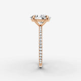 Etoile oval diamond setting in gold, view 11