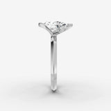 Demi pear diamond setting in gold, view 17