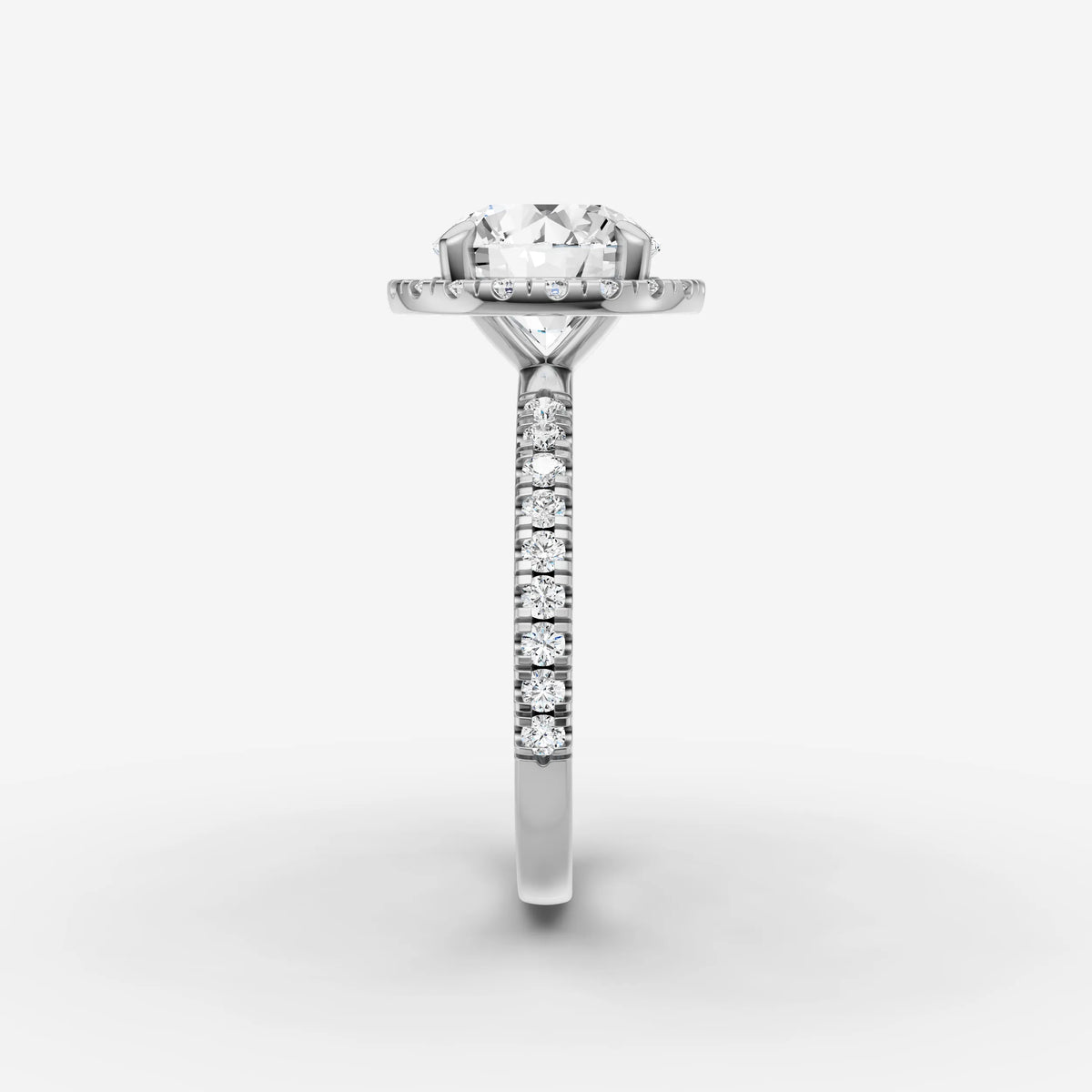 Aurore Etoile round diamond setting in gold, view 17