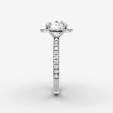 Aurore Etoile round diamond setting in gold, view 17