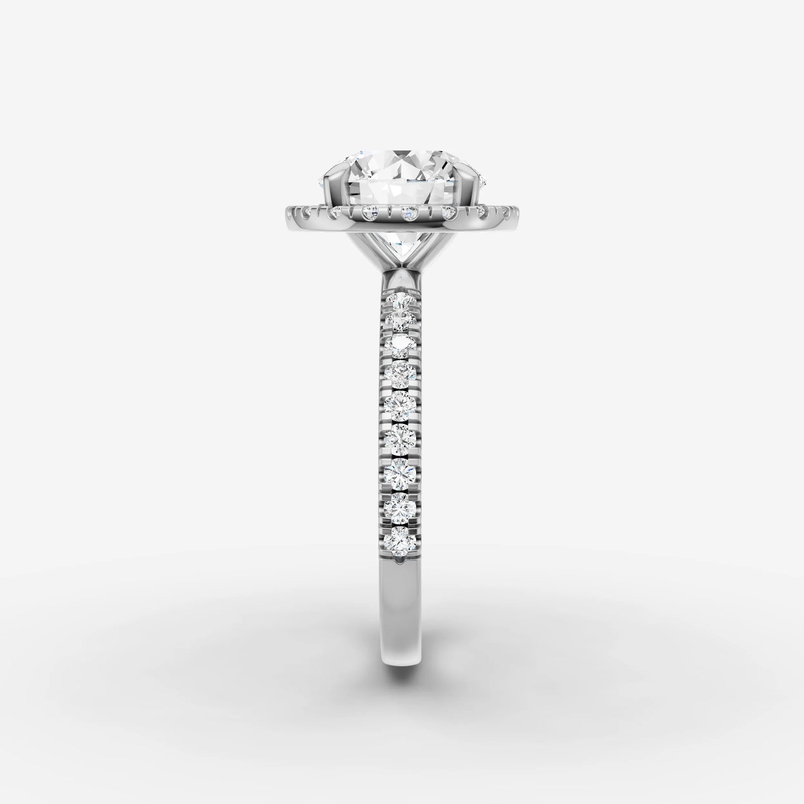 Aurore Etoile round diamond setting in gold, view 17