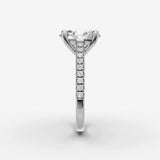 Cathedrale oval diamond setting in gold, view 17