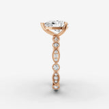 Heritage pear diamond setting in gold, view 11