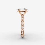Heritage oval diamond setting in gold, view 11