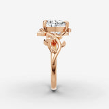 Fleur heart diamond setting in gold, view 11