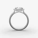 Aurore cushion diamond setting in gold, view 14