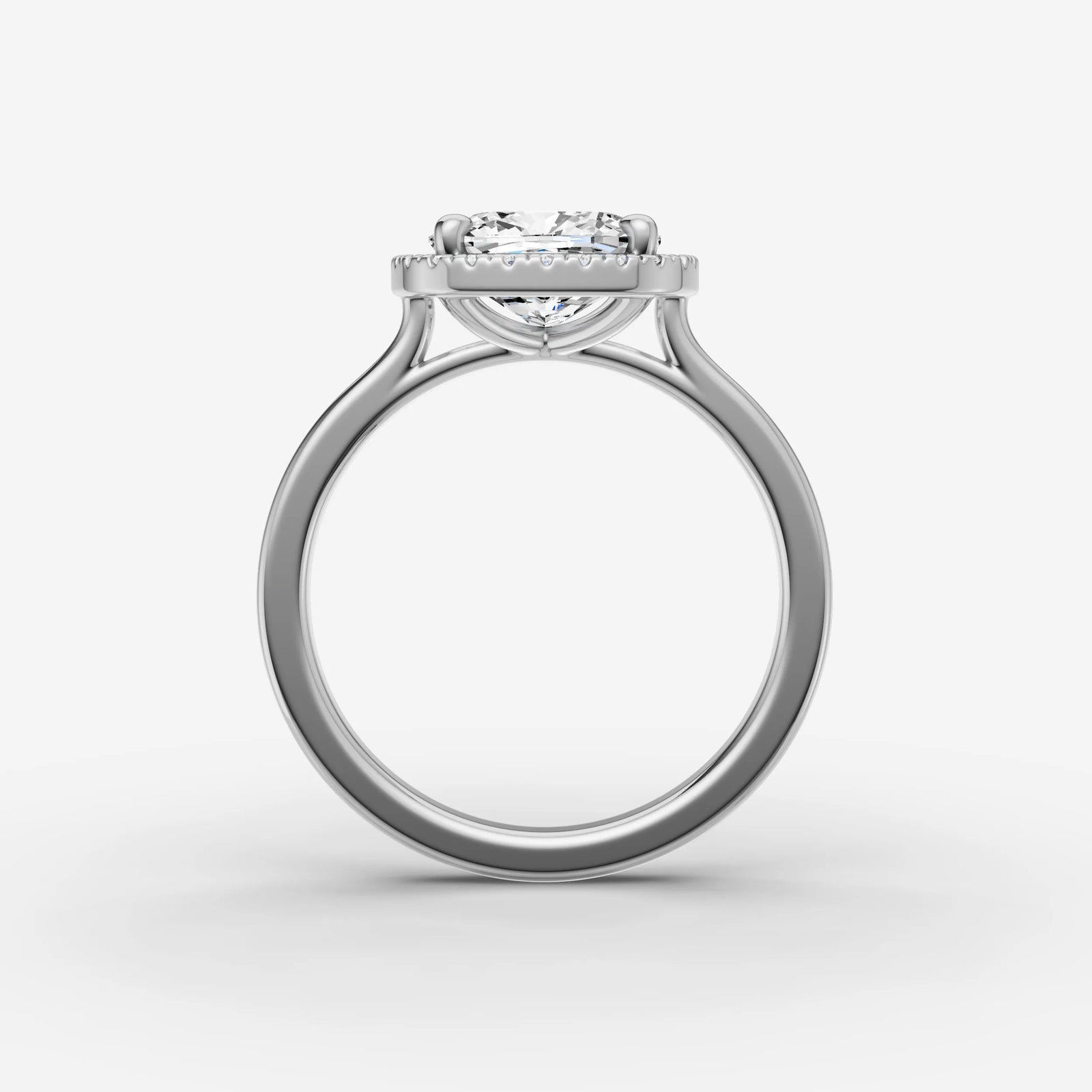Aurore cushion diamond setting in gold, view 14