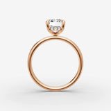Mystere emerald diamond setting in gold, view 8