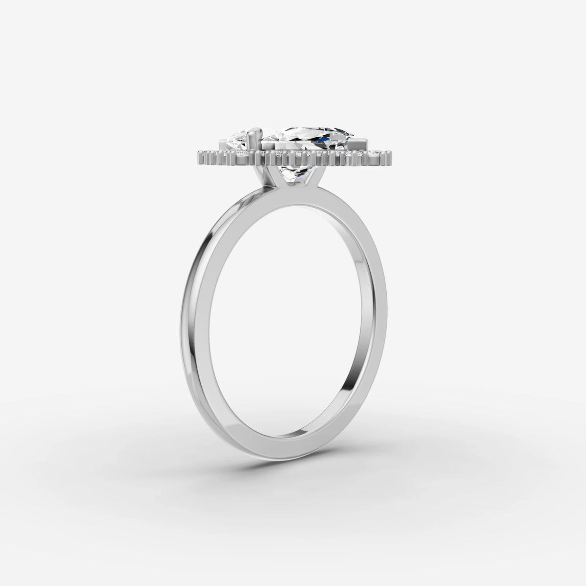 Aurore marquise diamond setting in gold, view 16