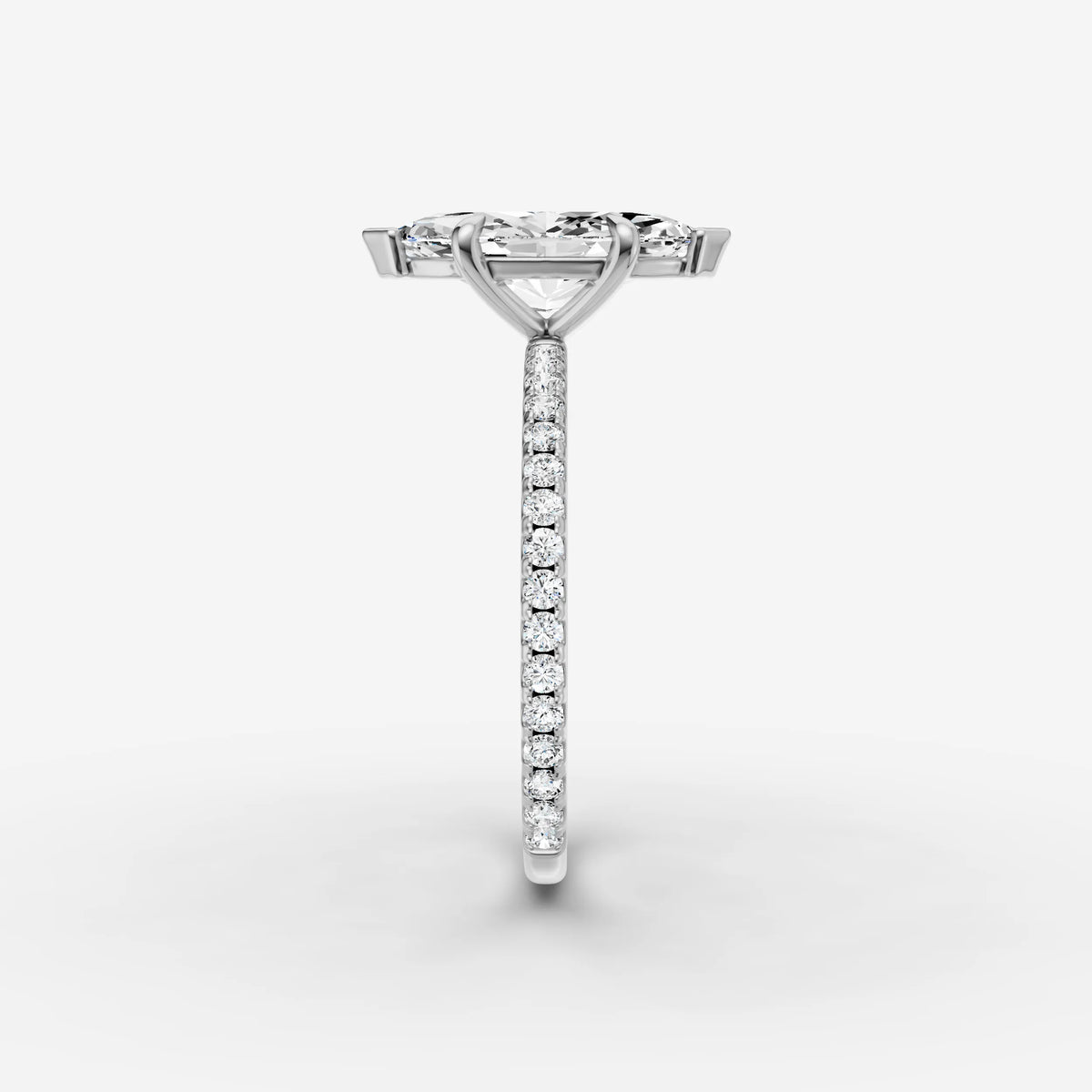 Etoile marquise diamond setting in gold, view 17