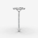 Etoile marquise diamond setting in gold, view 17