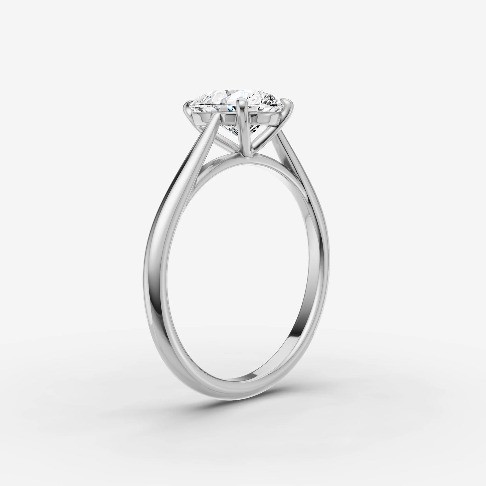 Cathedrale pear diamond setting in gold, view 16