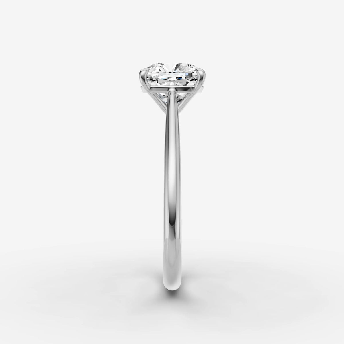 Cathedrale cushion diamond setting in gold, view 17