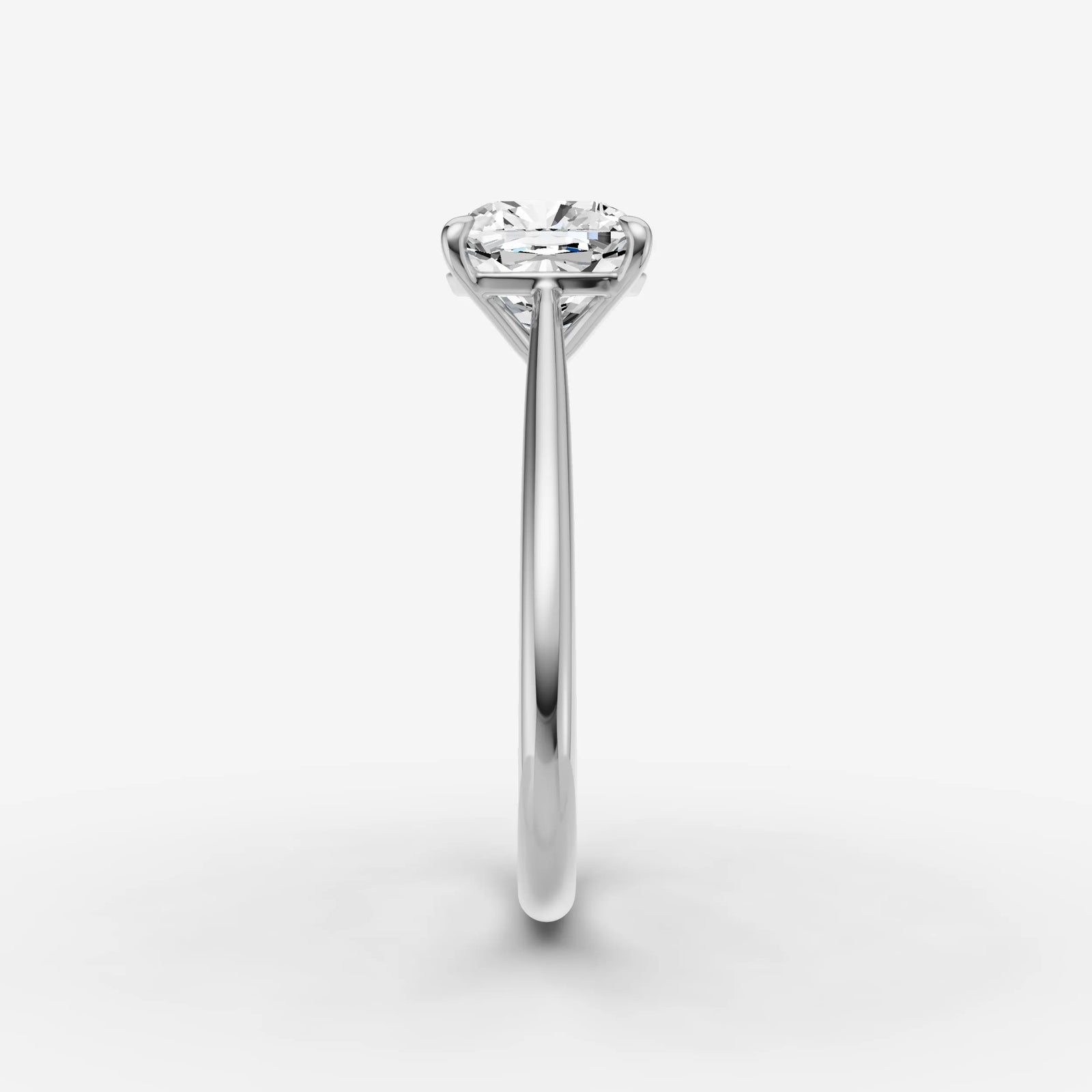 Cathedrale cushion diamond setting in gold, view 17