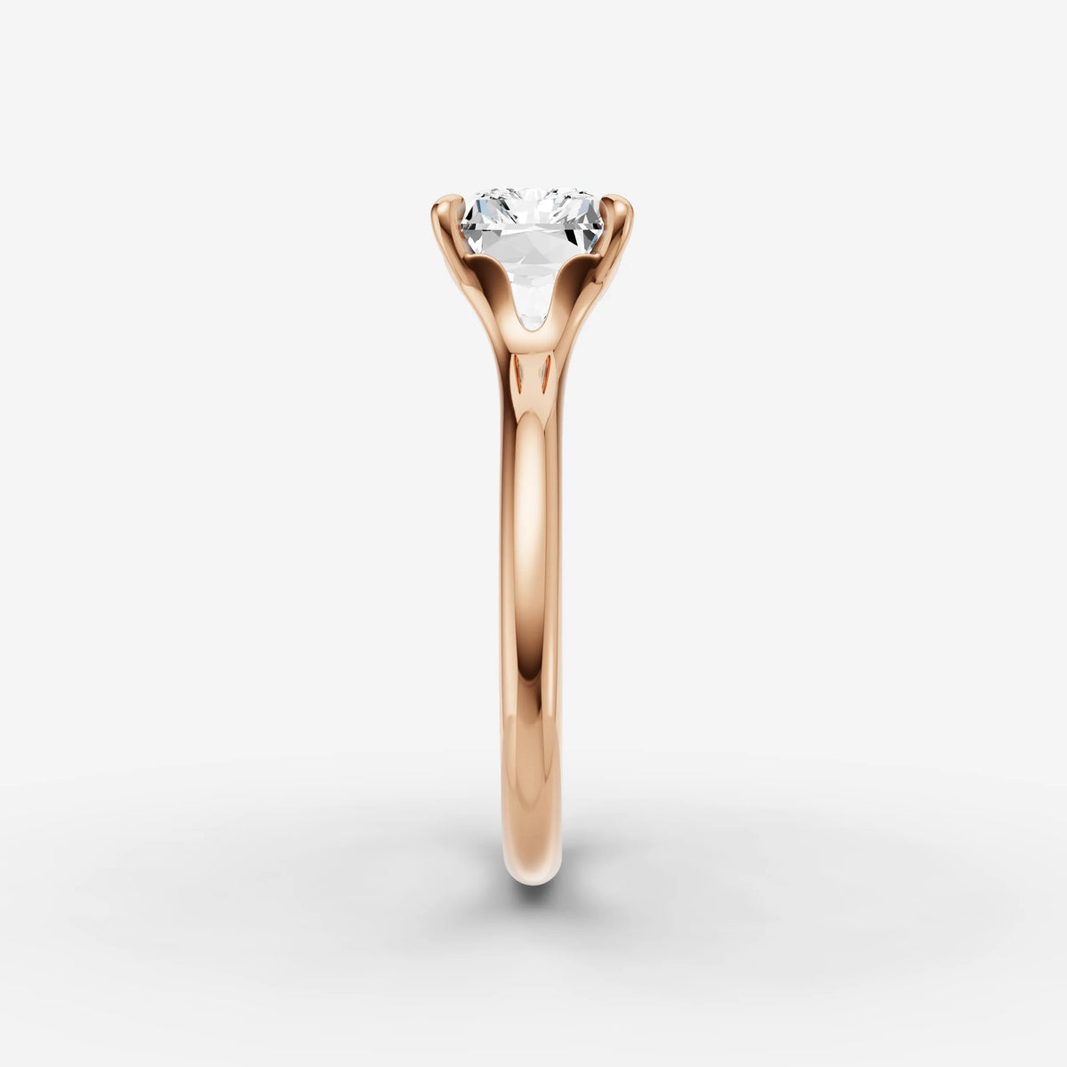 Horizon radiant diamond setting in gold, view 11