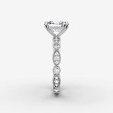 Heritage elongated cushion diamond setting in gold, view 17