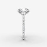 Mystere Etoile oval diamond setting in gold, view 17
