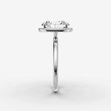 Aurore oval diamond setting in gold, view 17