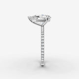 Etoile pear diamond setting in gold, view 17