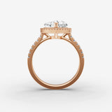 Cathedrale heart diamond setting in gold, view 8