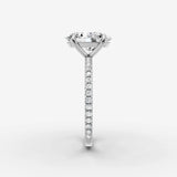 Etoile oval diamond setting in gold, view 17