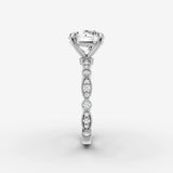 Heritage round diamond setting in gold, view 17