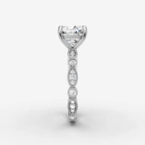 Heritage cushion diamond setting in gold, view 17