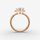 Aurore heart diamond setting in gold, view 8