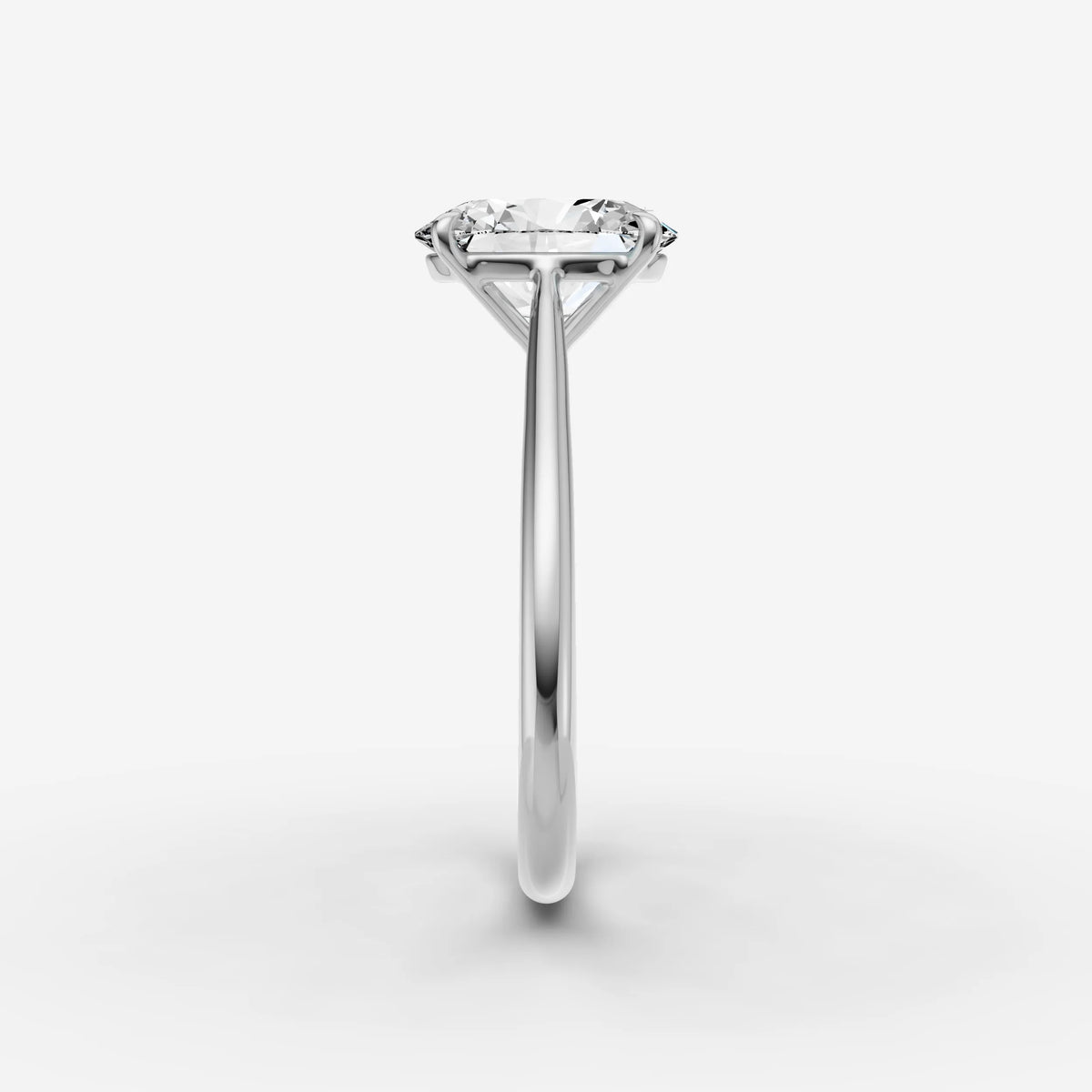 Cathedrale oval diamond setting in gold, view 17