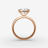 Horizon oval diamond setting in gold, view 8