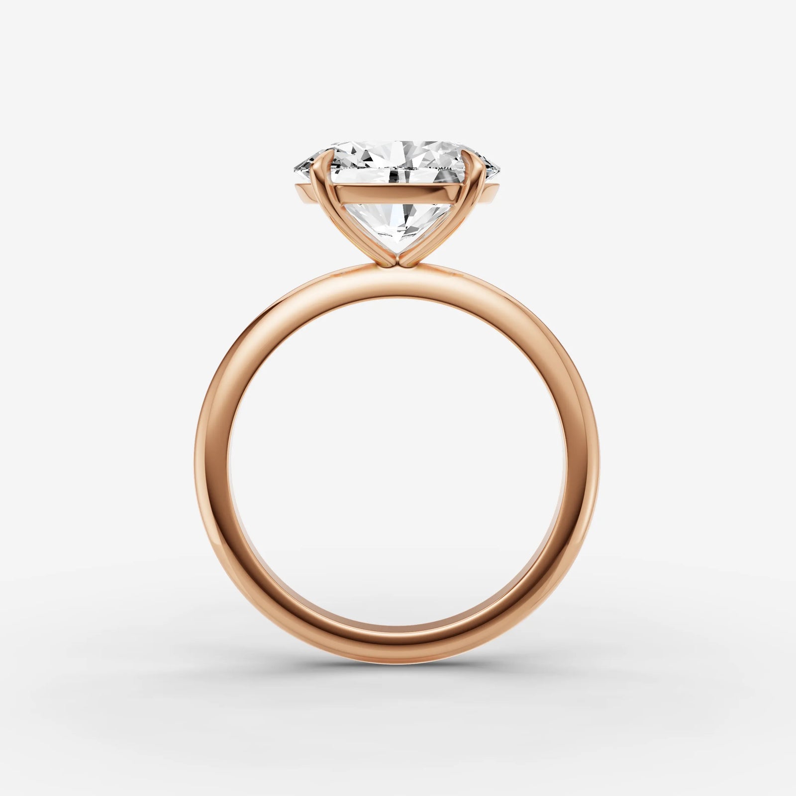 Horizon oval diamond setting in gold, view 8