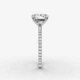 Etoile cushion diamond setting in gold, view 17