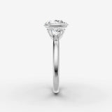 Demi round diamond setting in gold, view 17