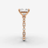 Heritage princess diamond setting in gold, view 11