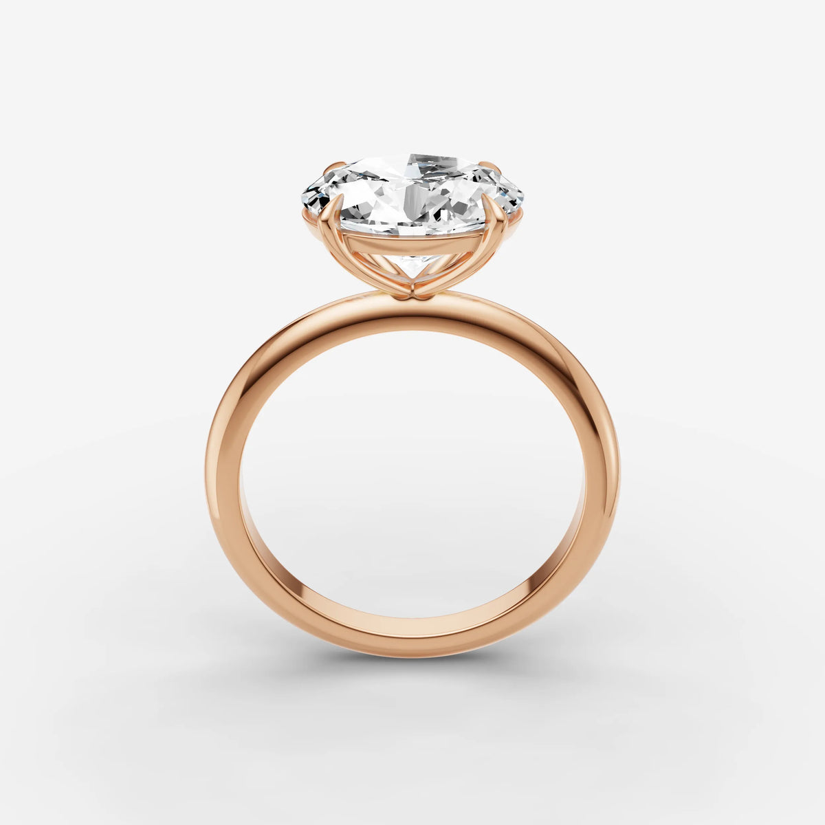 Horizon oval diamond setting in gold, view 9