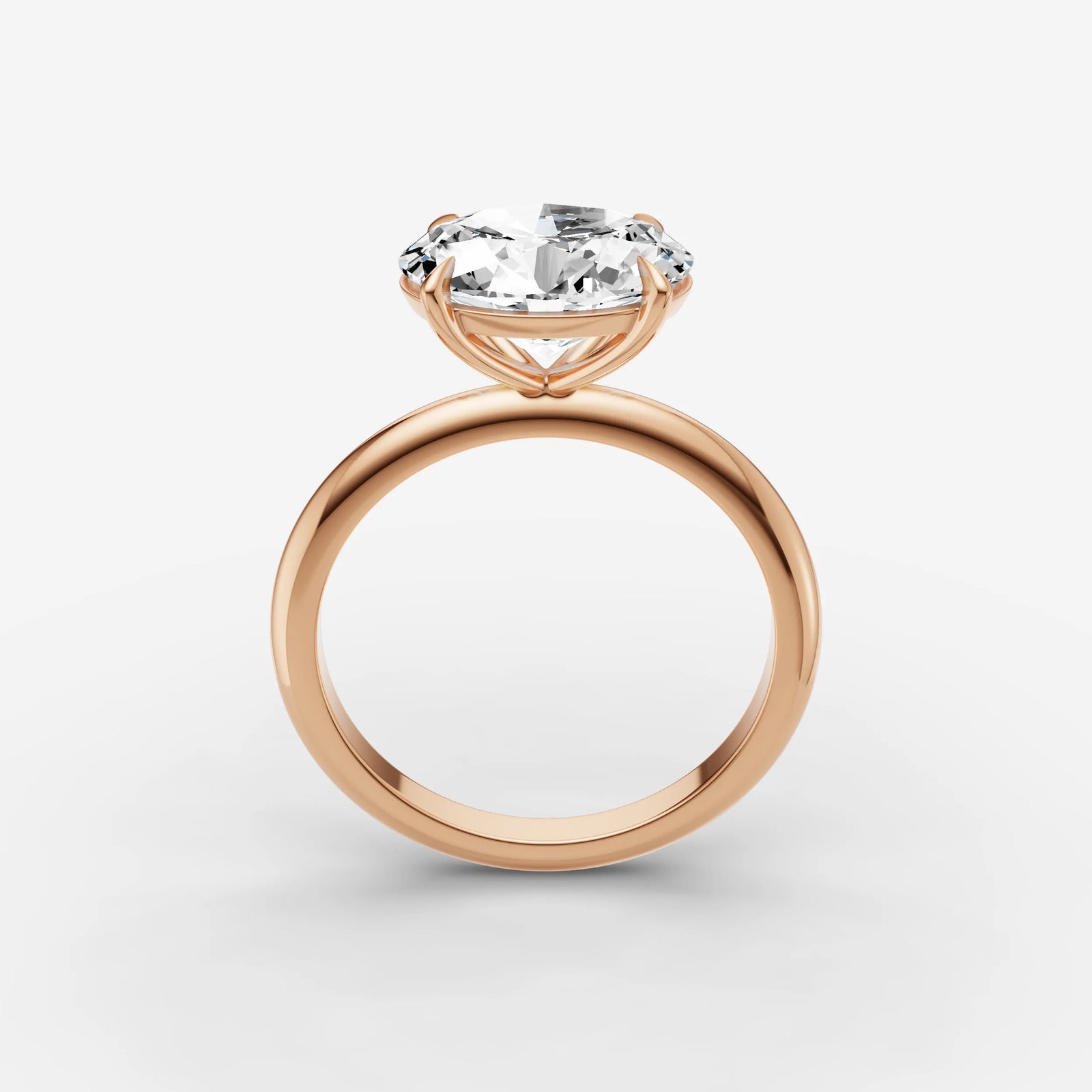 Horizon oval diamond setting in gold, view 9