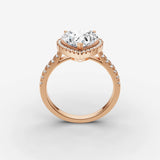 Cathedrale heart diamond setting in gold, view 9