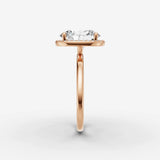 Aurore oval diamond setting in gold, view 11