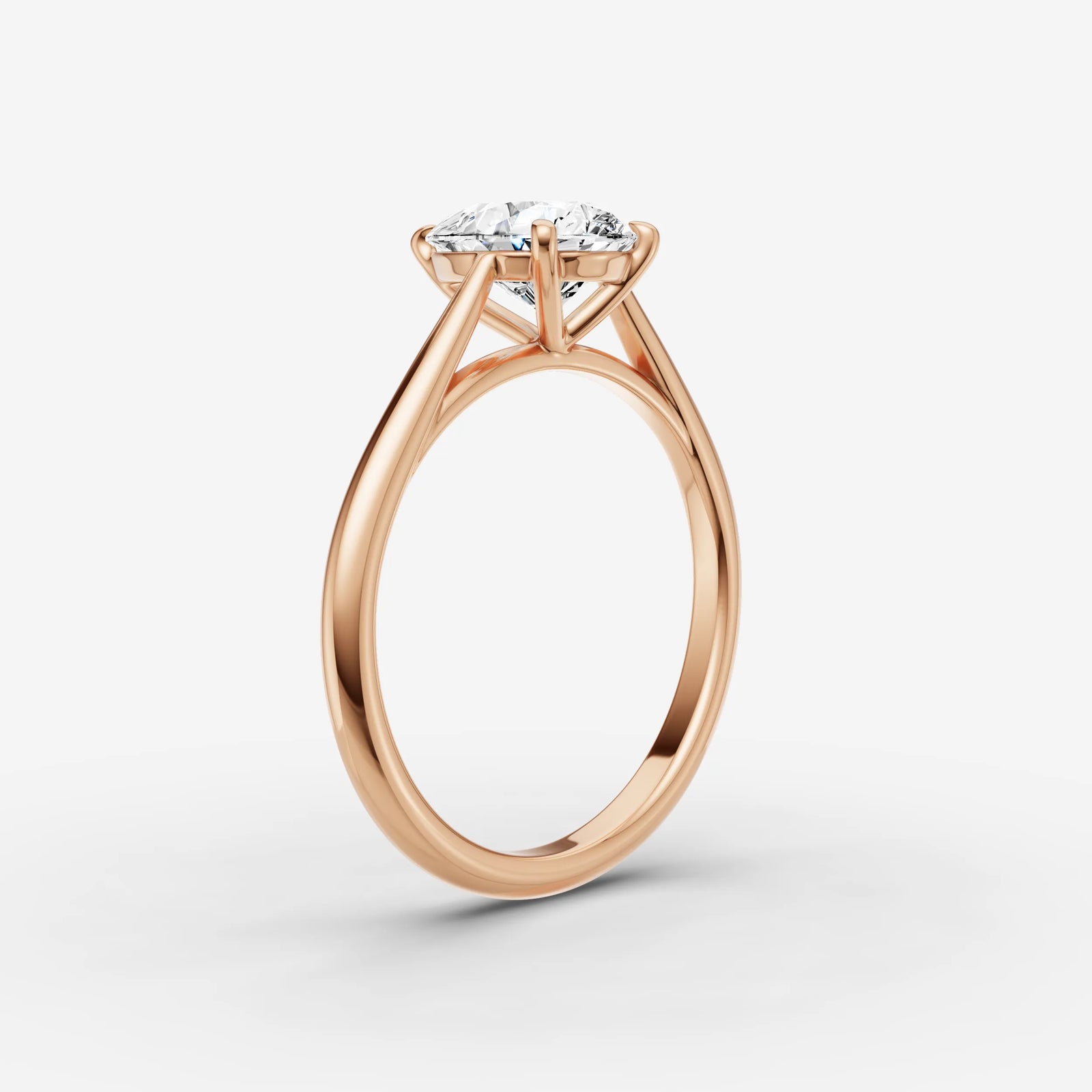 Cathedrale pear diamond setting in gold, view 10