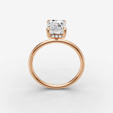 Mystere emerald diamond setting in gold, view 9
