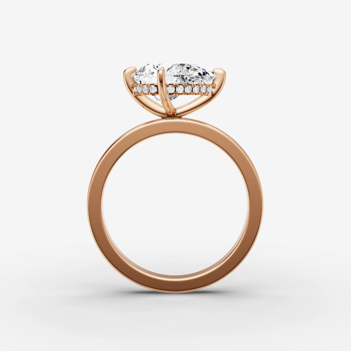 Horizon pear diamond setting in gold, view 8