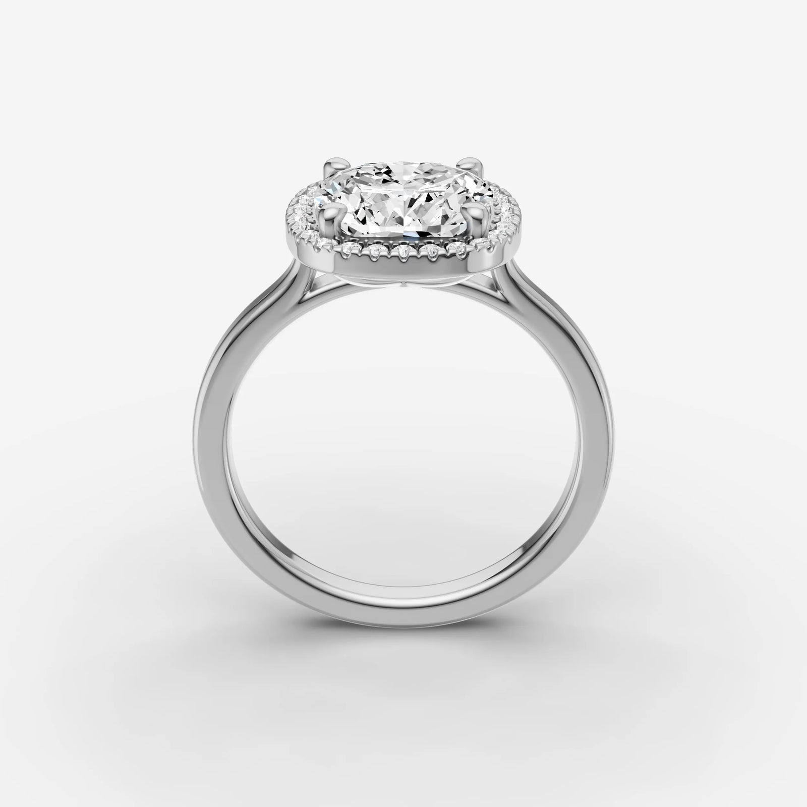 Aurore cushion diamond setting in gold, view 15