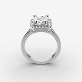 Aurore radiant diamond setting in gold, view 15