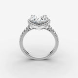 Cathedrale heart diamond setting in gold, view 15