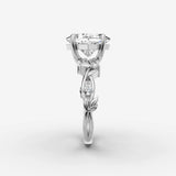 Fleur princess diamond setting in gold, view 17