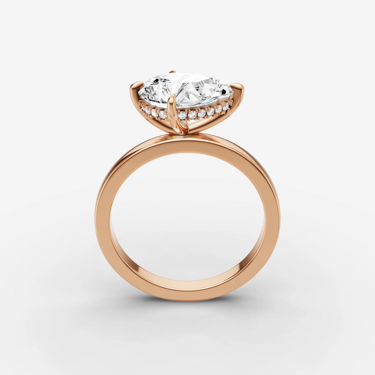 Horizon pear diamond setting in gold, view 9