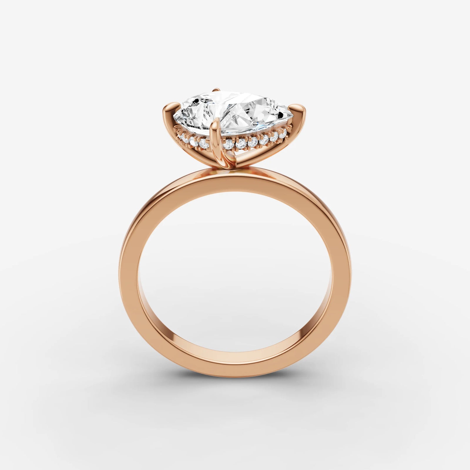Horizon pear diamond setting in gold, view 9