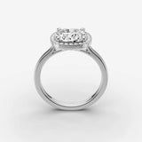 Aurore cushion diamond setting in gold, view 15