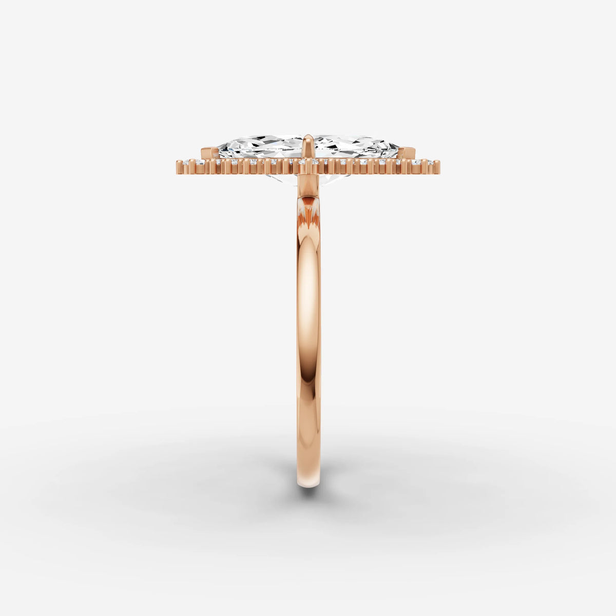 Aurore marquise diamond setting in gold, view 11