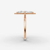 Aurore marquise diamond setting in gold, view 11